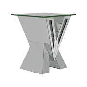 End table in mirrored v-shape main photo