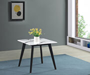 CS577 Faux marble black / white modern end table