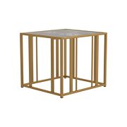 Glass top / brass metal legs end table