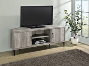 Weathered finish in gray driftwood TV console main photo