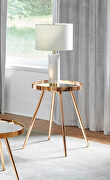 Round mirrored top end table main photo