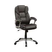 Transitional dark brown bonded leather office chair main photo