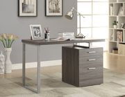 Brennan (Gray) Contemporary weathered light grey writing desk