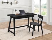 2pcs smaller size desk + chair set in black main photo