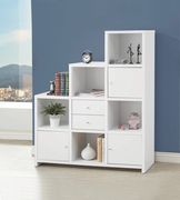 CS169 Contemporary white bookcase
