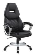 Transitional black high back office chair main photo