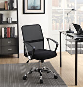 Modern black mesh back office chair main photo
