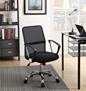 Modern black mesh back office chair