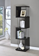 CS1419 Modern black four-tier bookcase