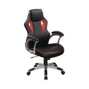 Contemporary black/red-high back office chair main photo