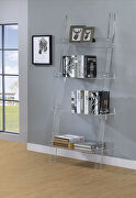 Amaturo clear acrylic ladder bookcase