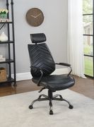 Office chair in black top grain leather main photo