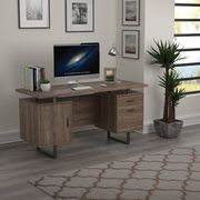 Office desk in weathered walnut
