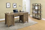 Office desk in rustic oak main photo