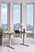 Standing desk in weathered pine / anitue ivory main photo