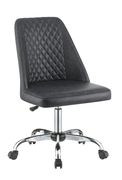 Office chair in gray leatherette