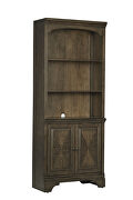 Bookcase w/ cabinet finished in a burnished oak