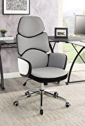 Light gray fabric upholstery office chair