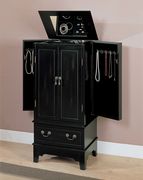 Transitional black jewelry armoire main photo