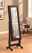 Transitional cappuccino cheval mirror and jewelry armoire main photo