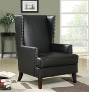 Black accent chair in transitional style main photo