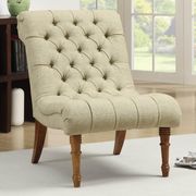 Woven fabric mossy green accent chair main photo