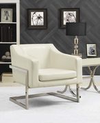 Contemporary off-white accent chair main photo