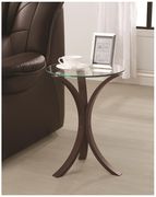 CS867 Cappuccino/clear accent / phone table