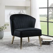 Accent chair in black velvet and that slow southern style main photo