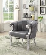 Glamorous silver and chrome accent chair main photo