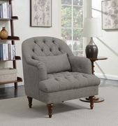 Traditional dark grey accent chair main photo