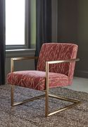 Rose brass accents glam style accent chair main photo