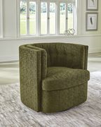 Swivel chair in dark green fabric main photo