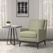 Accent chair in sage green linen-like fabric main photo