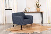 Darlene upholstered tight back accent chair navy blue main photo