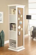 Rotating casual white accent cabinet main photo