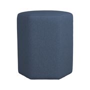 CS516 Hexagon shape blue woven fabric stool / ottoman