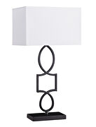 CS0217 Round shade in white table lamp