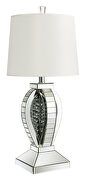 Table lamp with drum shade white and mirror main photo