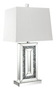 Table lamp with square shade white and mirror main photo