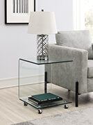 Clear tempered glass accent table main photo