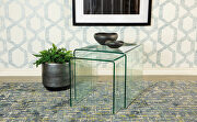 Clear bent glass 2 pc nesting table main photo