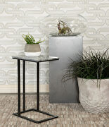 G936034 Accent table with marble top gray