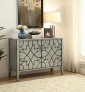 Transitional silver two-door accent cabinet main photo