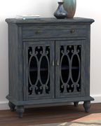 French style blue finish accent cabinet main photo