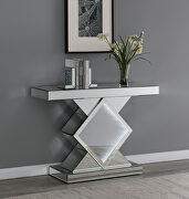 Mirrored glam side table / console w/ led lights