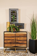 Beautifully constructed sheesham & acacia wood two door accent cabinet main photo