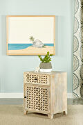 White washed finish 1-door accent cabinet main photo
