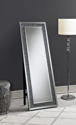 Silver finish cheval mirror