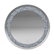 Silver finish wall mirror